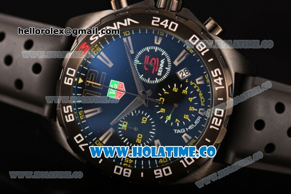 Tag Heuer Formula 1 Miyota OS20 Quartz PVD Case with Black Dial and Silver Stick Markers - Click Image to Close